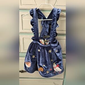 Baby Boden Midnight Creatures Pinafore VGUC size 6-12 months